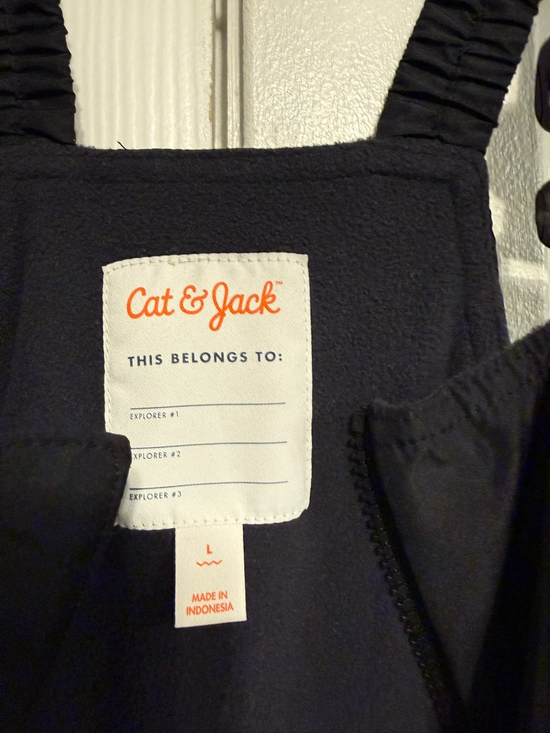 Cat & Jack Black Snow Bib - Size L - photo 2