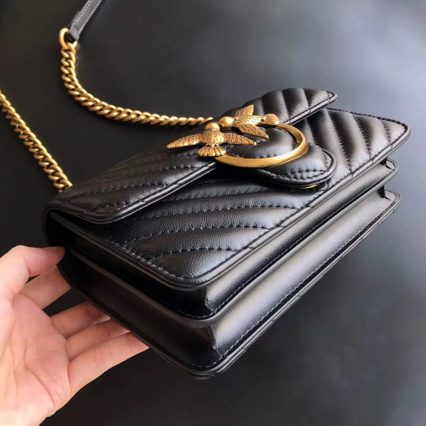 Pinko Love Baby Puff Quilted Leather Bag - photo 3