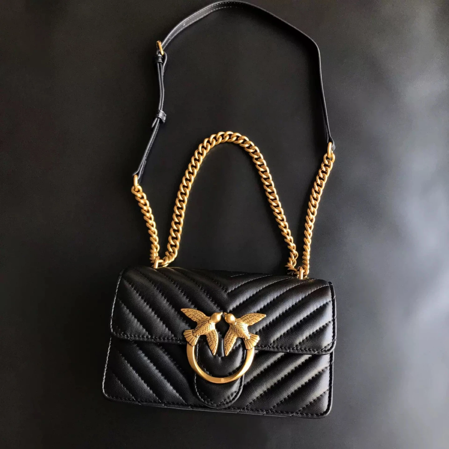 Pinko Love Baby Puff Quilted Leather Bag