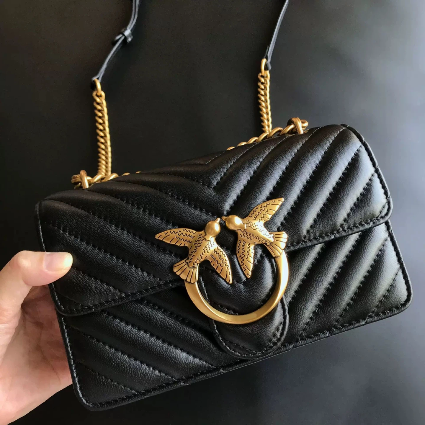 Pinko Love Baby Puff Quilted Leather Bag - photo 2