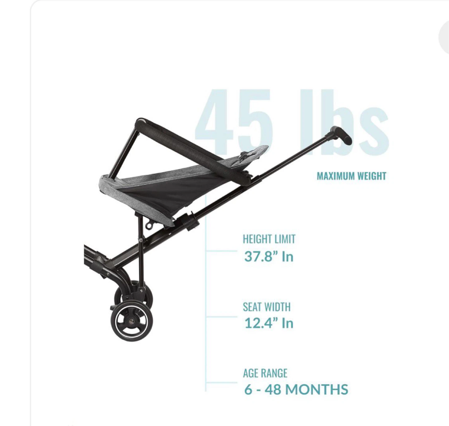Dream On Me Coast Rider Stroller/Scooter - Grey - photo 4