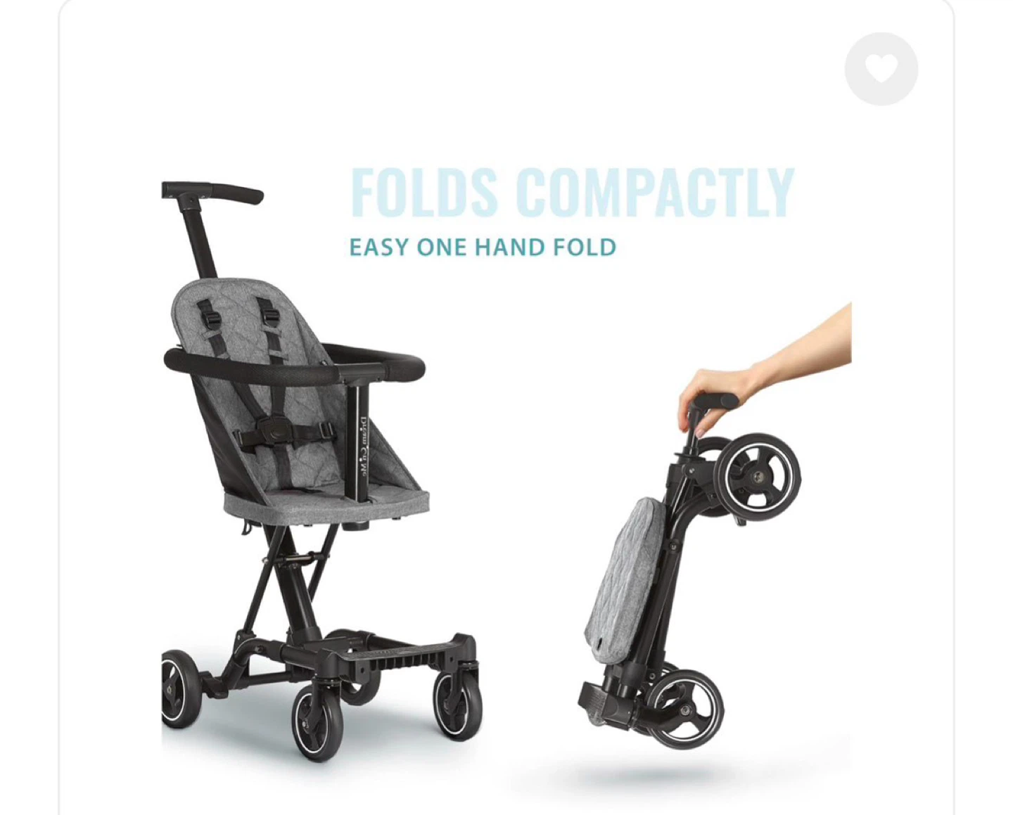 Dream On Me Coast Rider Stroller/Scooter - Grey - photo 3