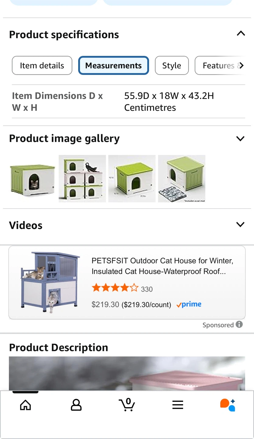 PETSFSIT Outdoor Cat House - Green & White - photo 4