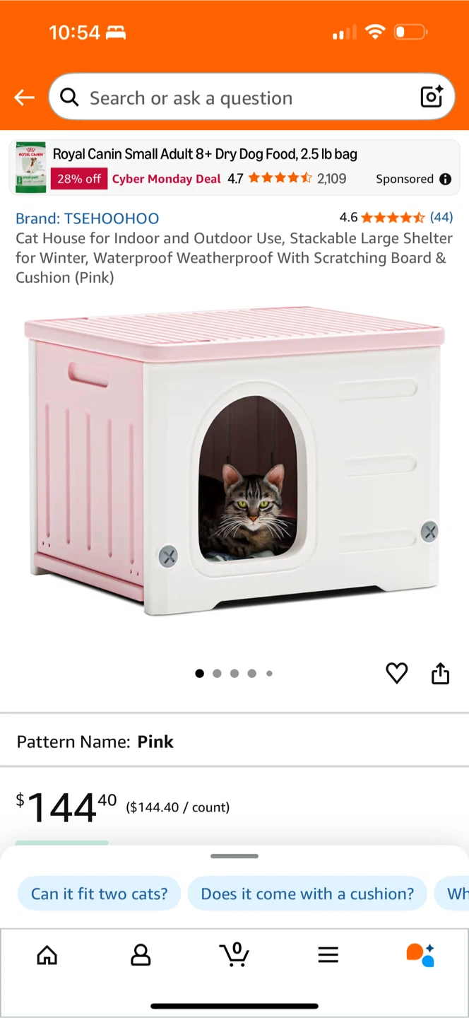 PETSFSIT Outdoor Cat House - Green & White - photo 3