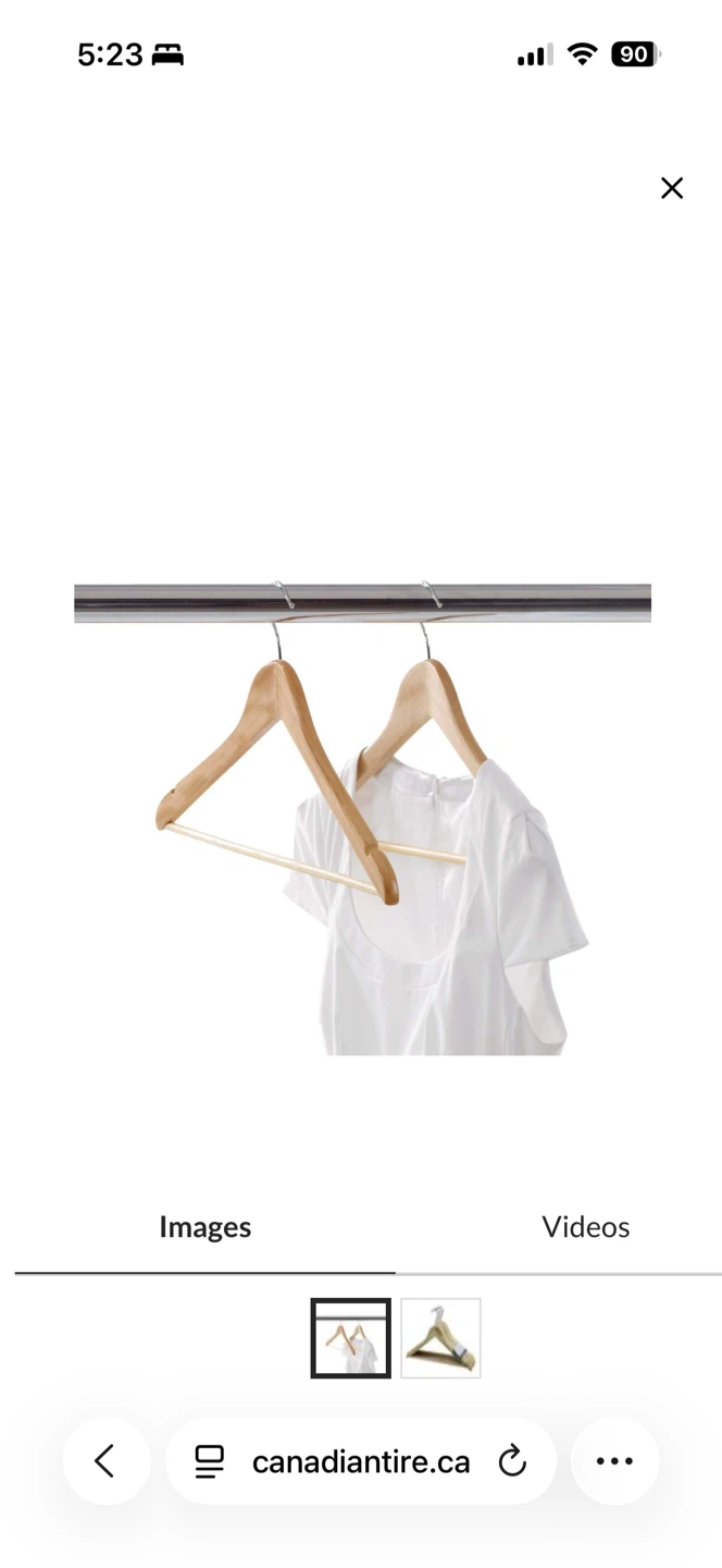 Moving Sale! (Canadian Tire) Wooden Hangers - set of 32