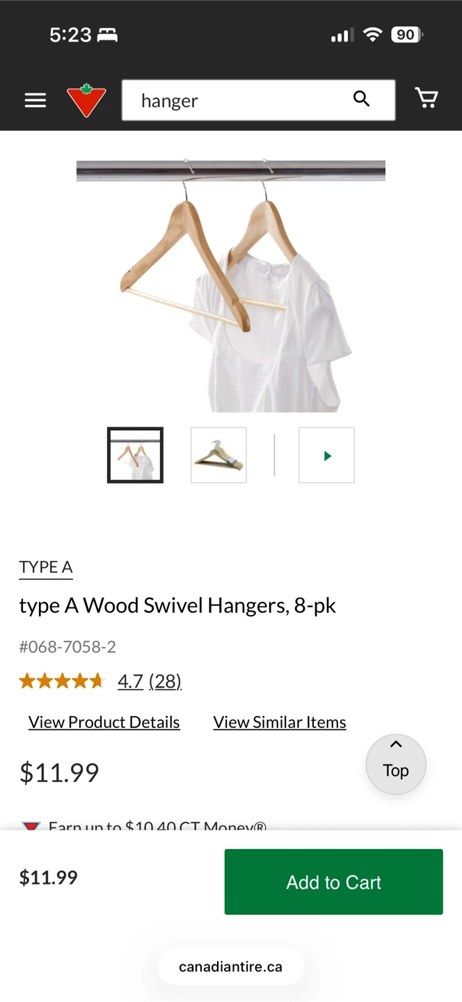 Moving Sale! (Canadian Tire) Wooden Hangers - set of 32 - photo 2