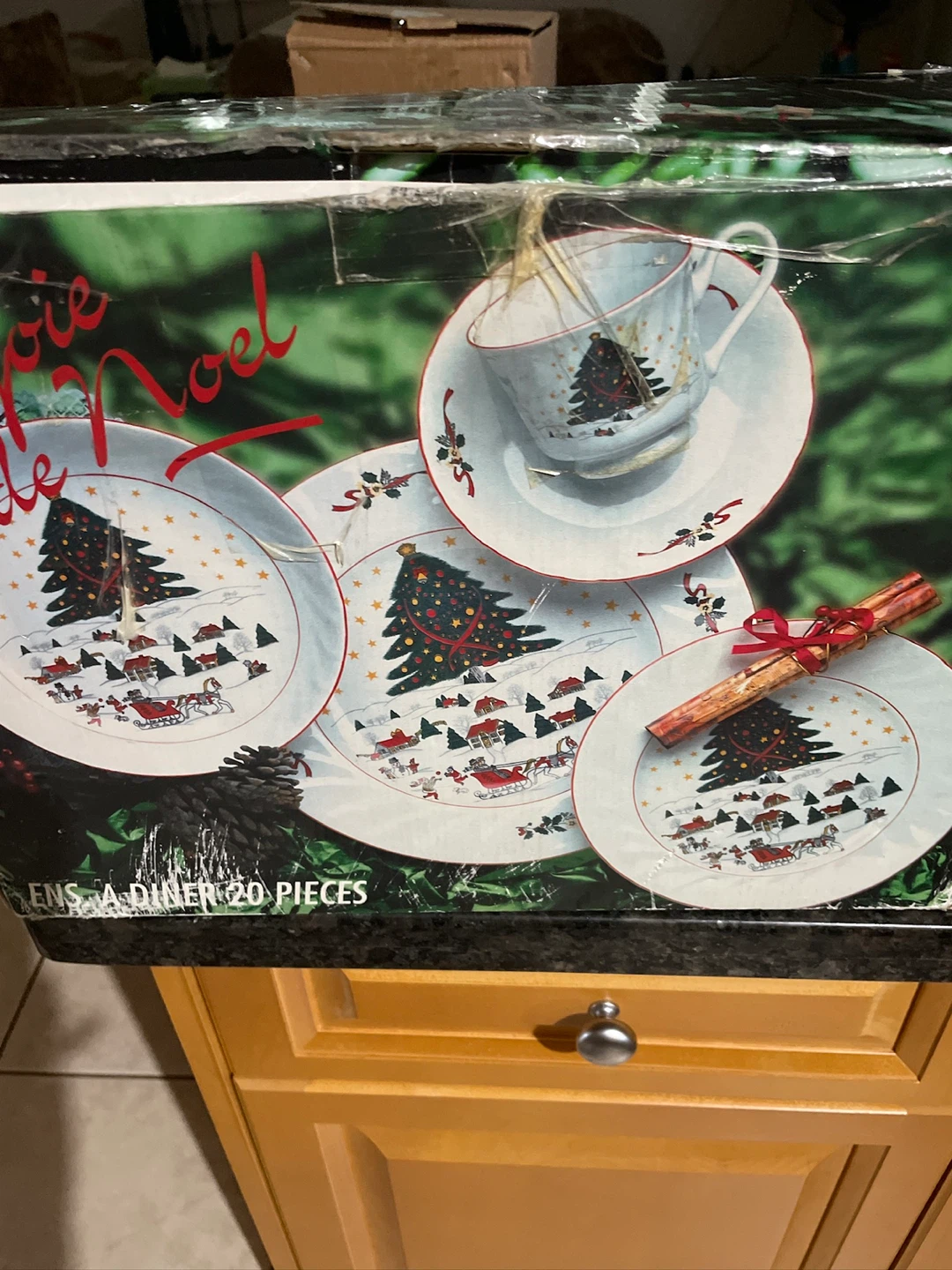Joie de Noel Christmas Pleasure 20 Piece Dinner Set