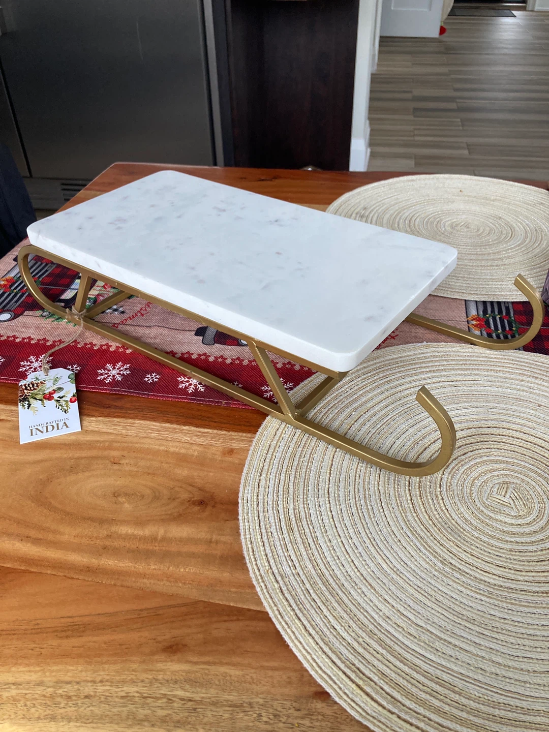 Handcrafted India Marble Sleigh Server