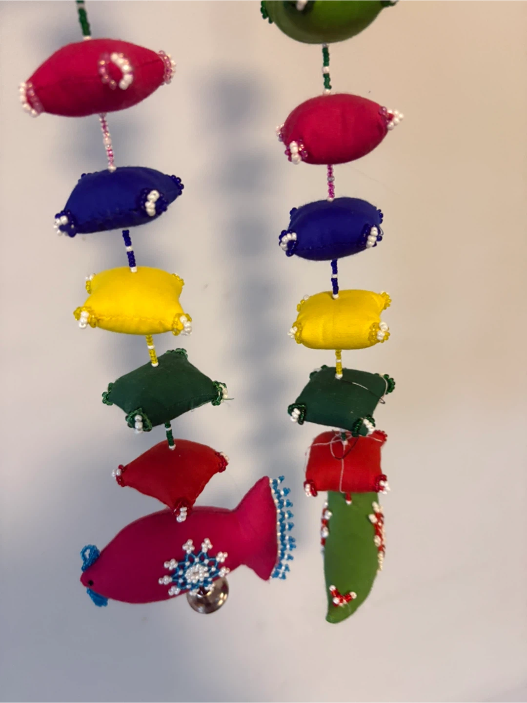Wall Hanging with Cotton Filled Fish Set of 2