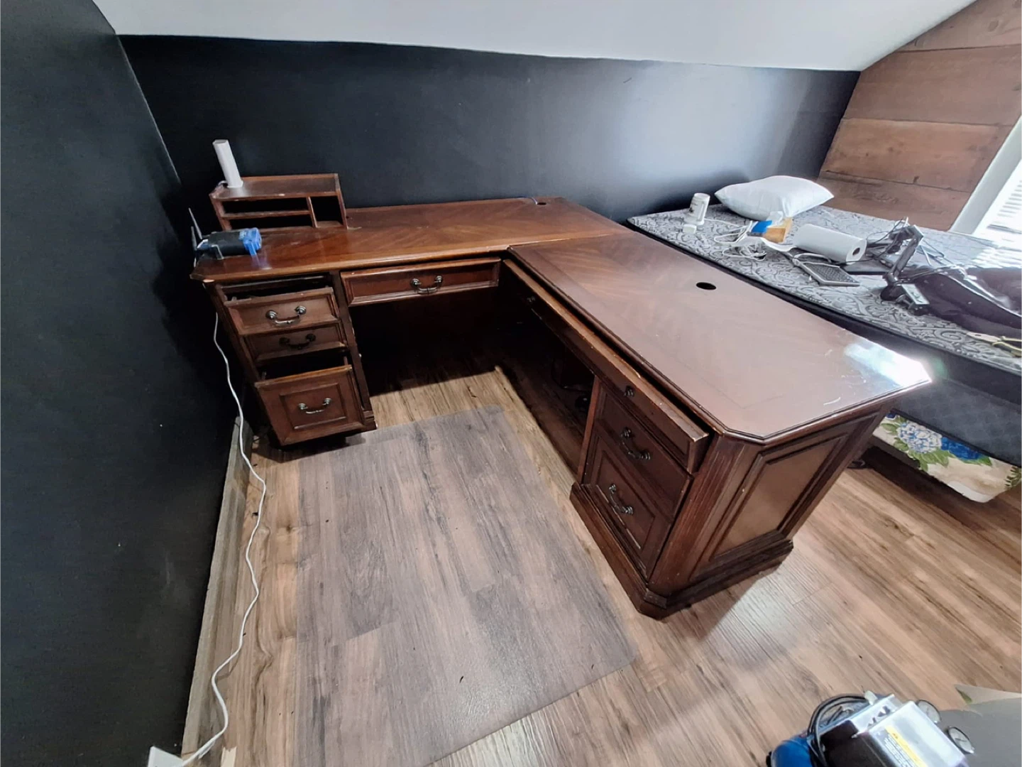 Wooden L-Shaped Desk