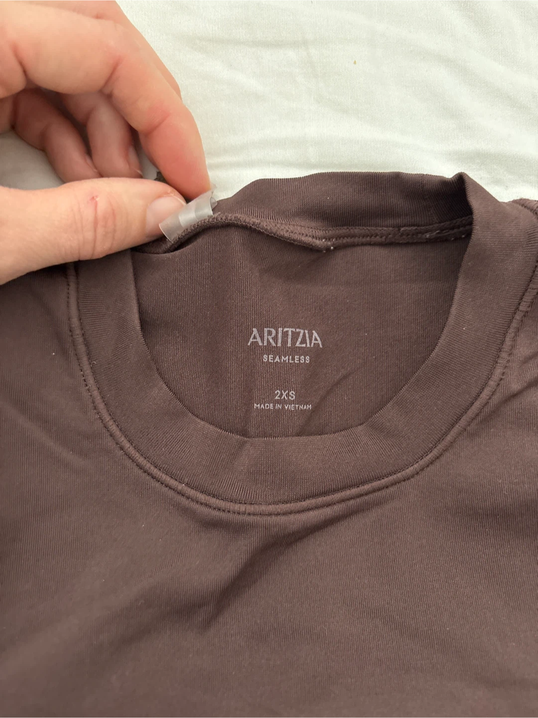 Aritzia Seamless Shirt - 2XS - Brown - photo 3