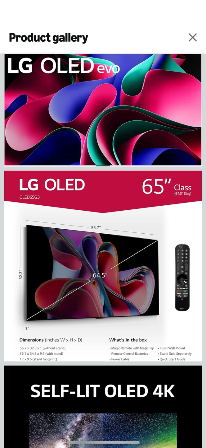 LG OLED65G3 65" OLED evo TV - photo 4