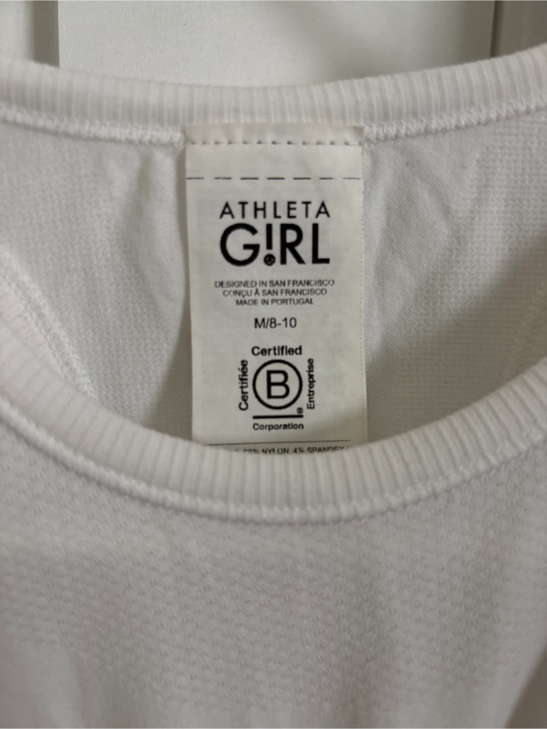 Athleta Girl Child Size White Tank Top - Size M/8-10
