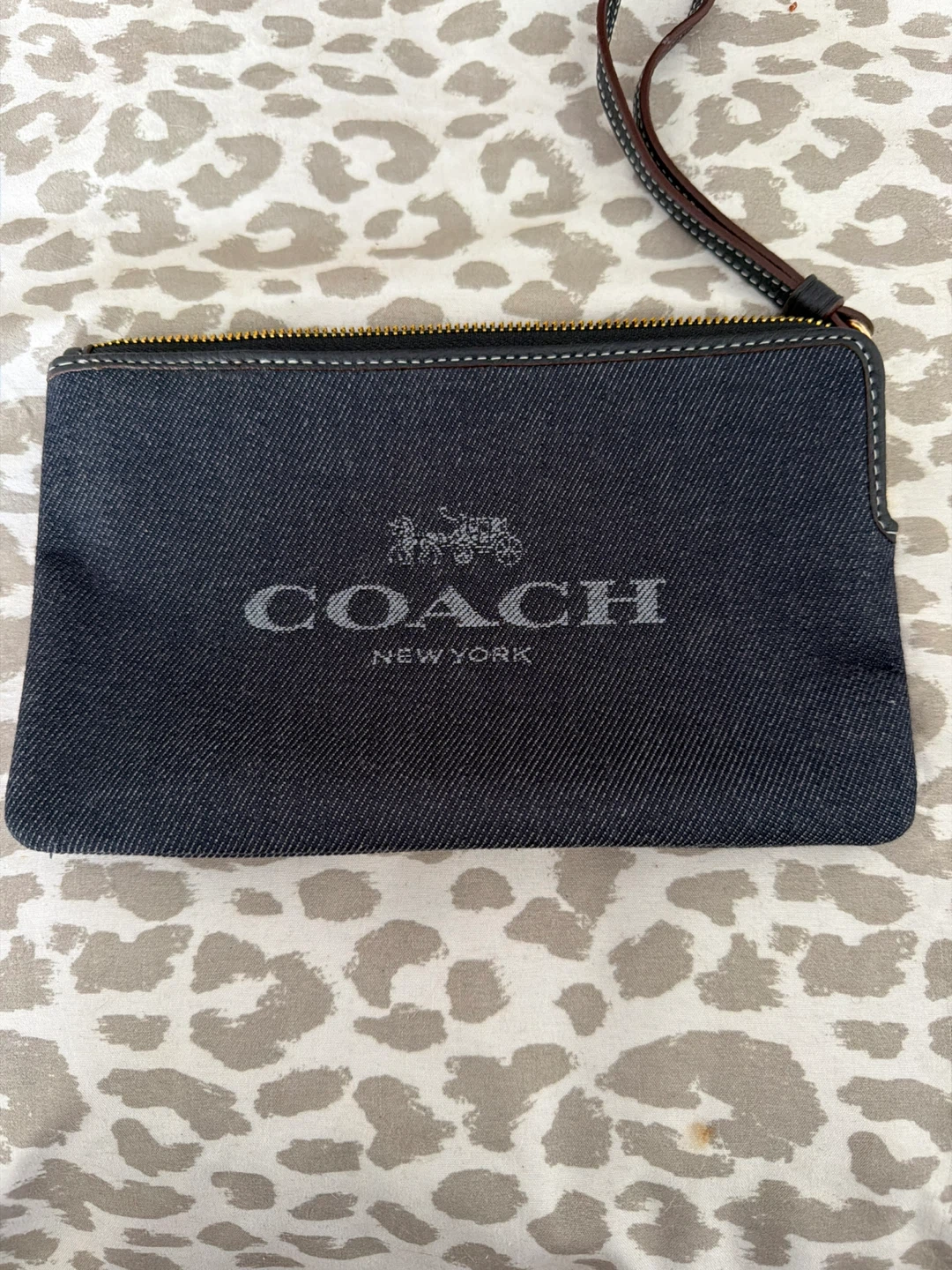 Coach Denim Wristlet