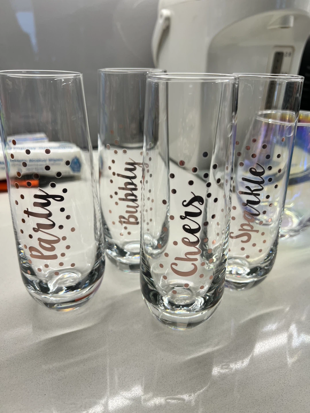 Stemless Champagne Flutes - Set of 4