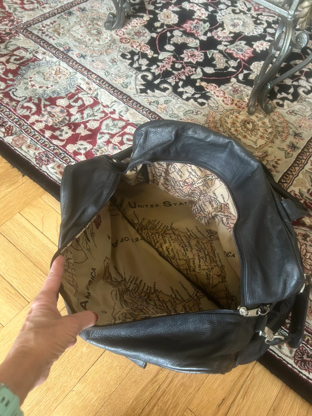Black Leather Briefcase/Travel Bag - photo 3