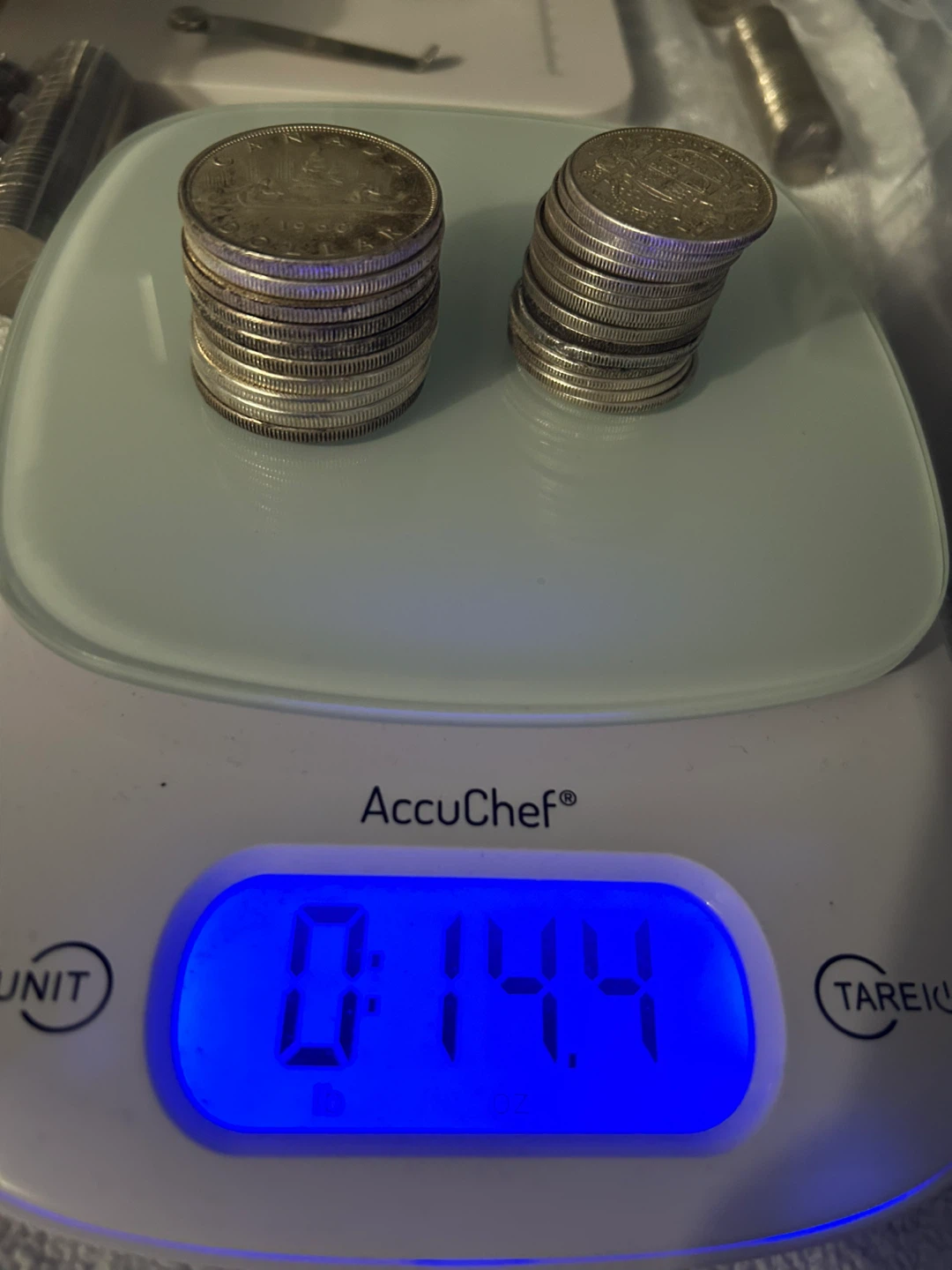 Vintage Canadian Silver Coins - Dollars & Half Dollars