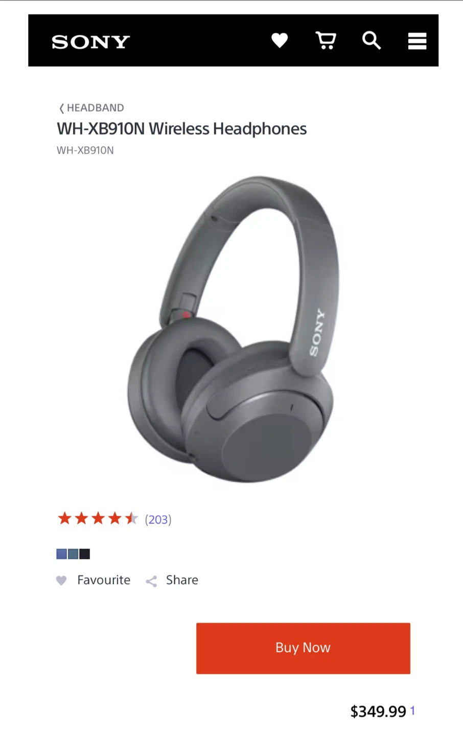 Sony - WH-XB910N Wireless Headphones (ANC) - photo 4