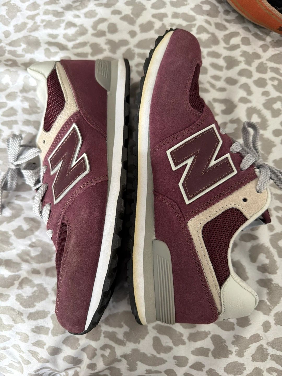 New Balance 574 Burgundy Sneakers
