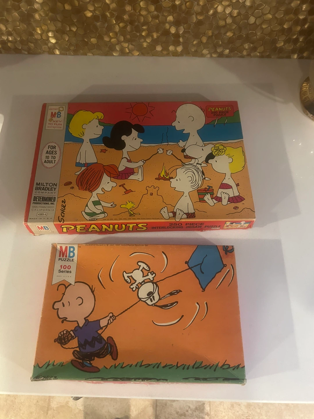 Vintage Milton Bradley Peanuts Puzzles - 100 & 250 Pieces