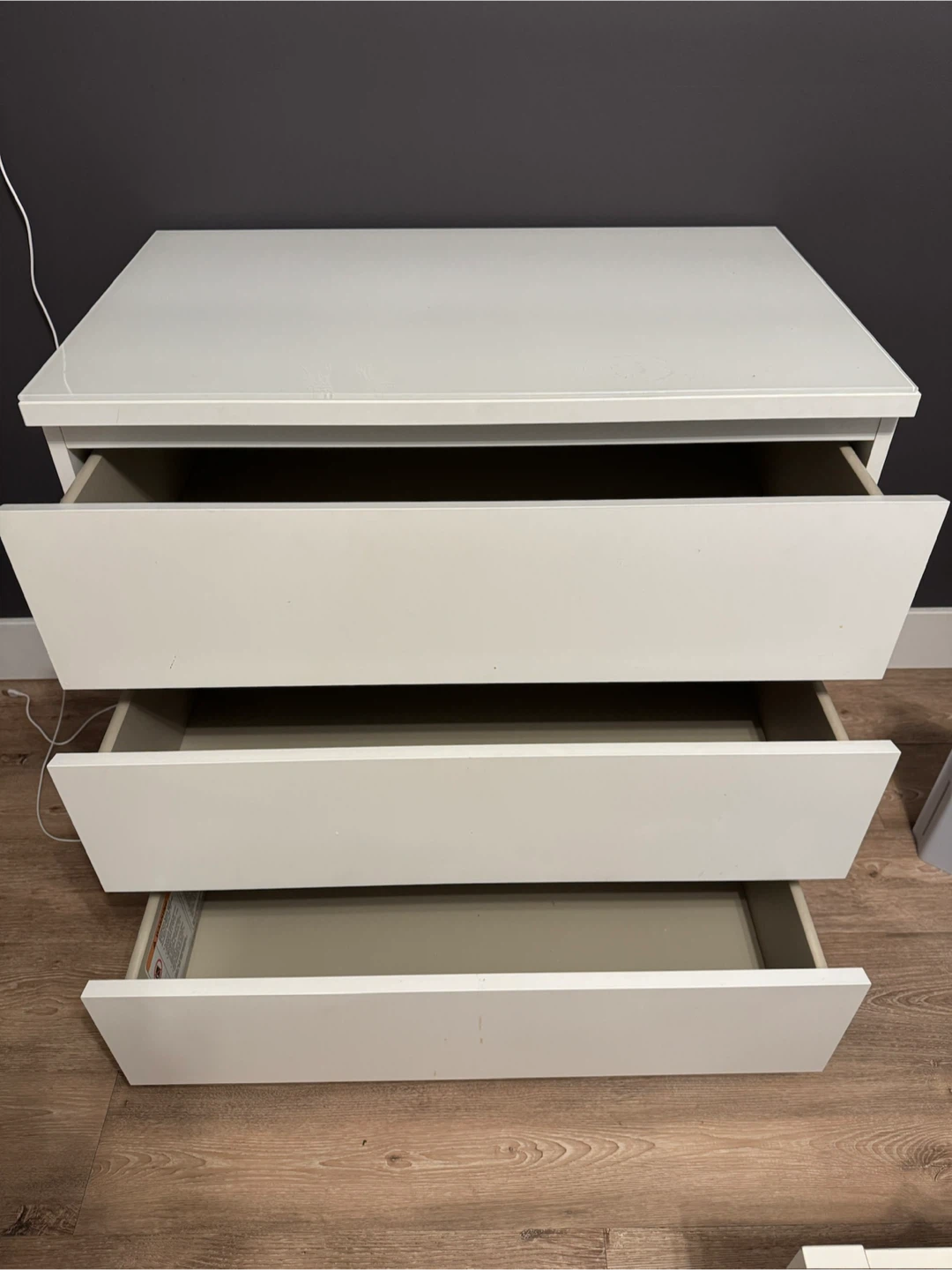 IKEA Malm 3-Drawer Dresser - White - photo 2