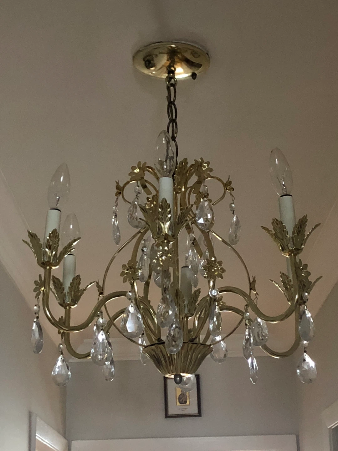 Gold Chandelier with Crystal Accents - photo 5