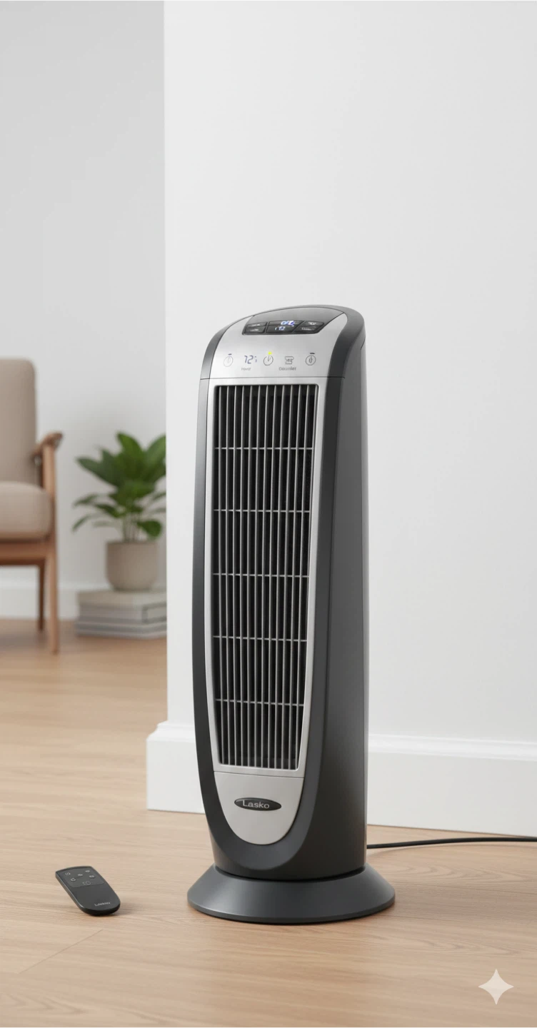 Lasko Digital Ceramic Tower Oscillating Heater with Remote