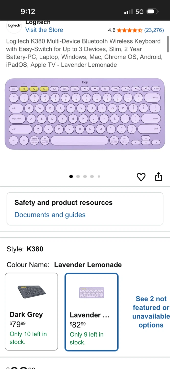 Logitech K380 Keyboard - Lavender Lemonade - photo 4