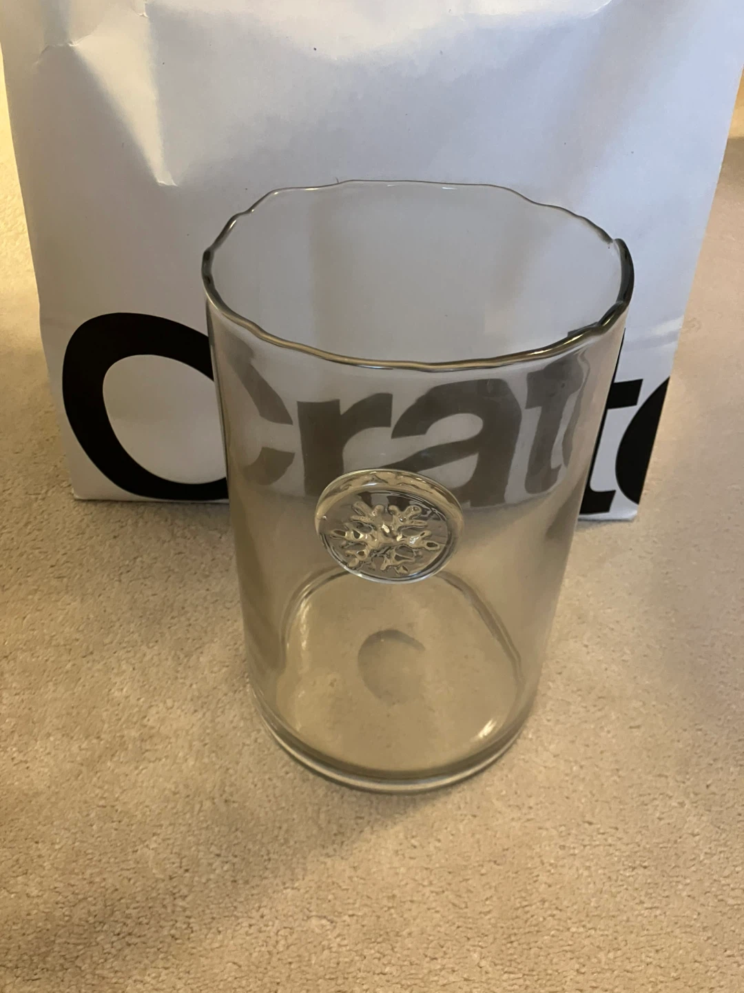 Crate & Barrel Glass Vase