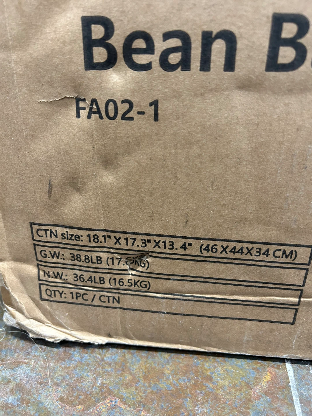 Ebenchico Bean Bag Chair - Brown Corduroy - photo 4