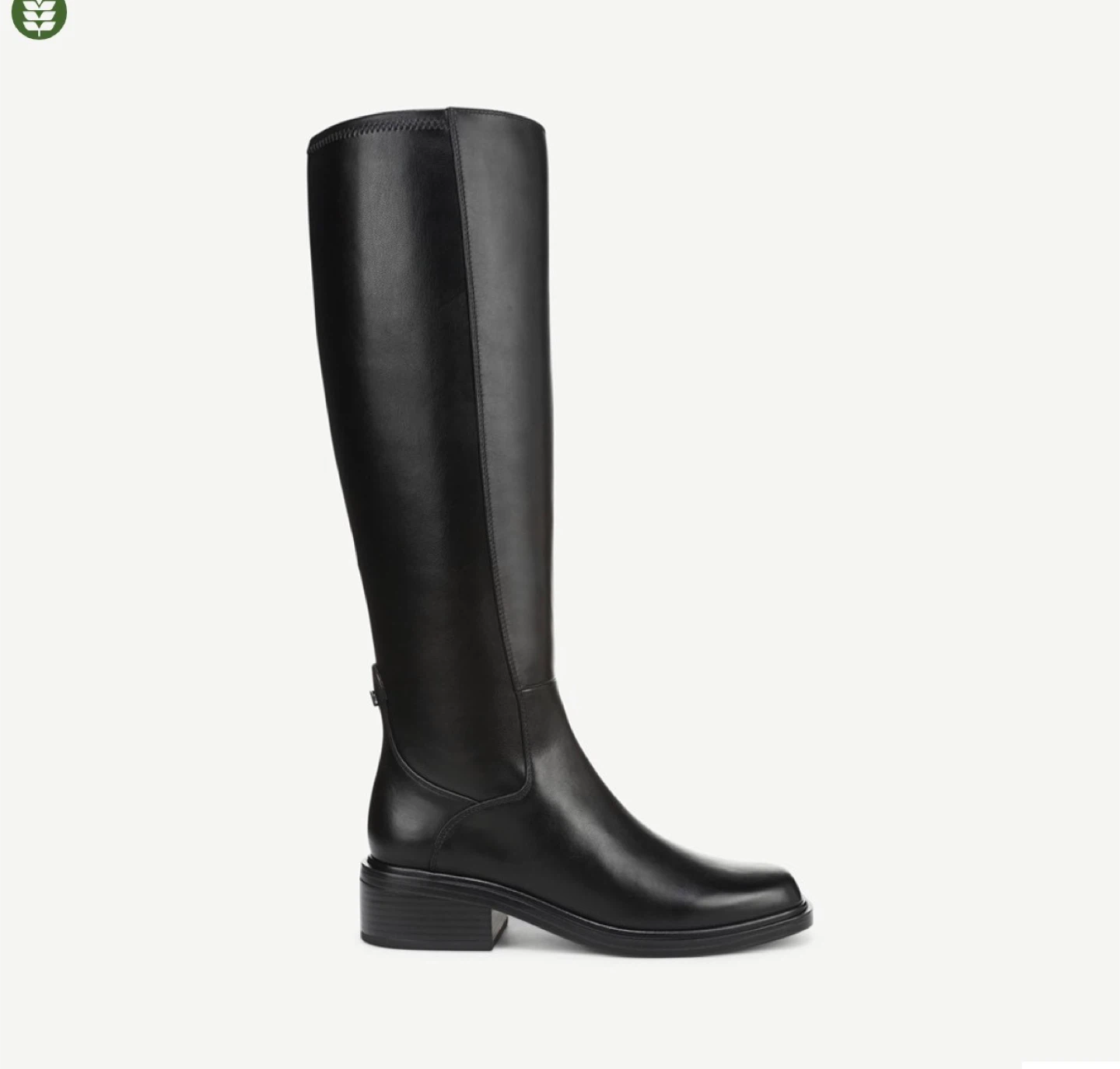 Franco Sarto Black Leather Riding Boots Size L