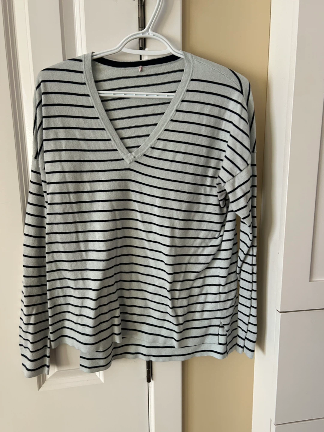 Striped V-Neck Sweater