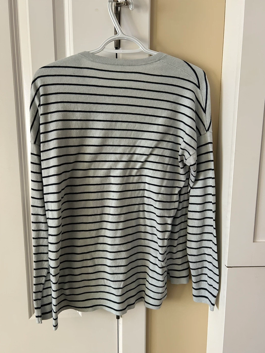 Striped V-Neck Sweater - photo 2