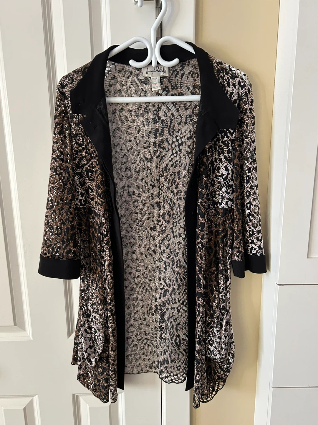 Joseph Ribkoff Size 12 Black/Brown Cover-Up