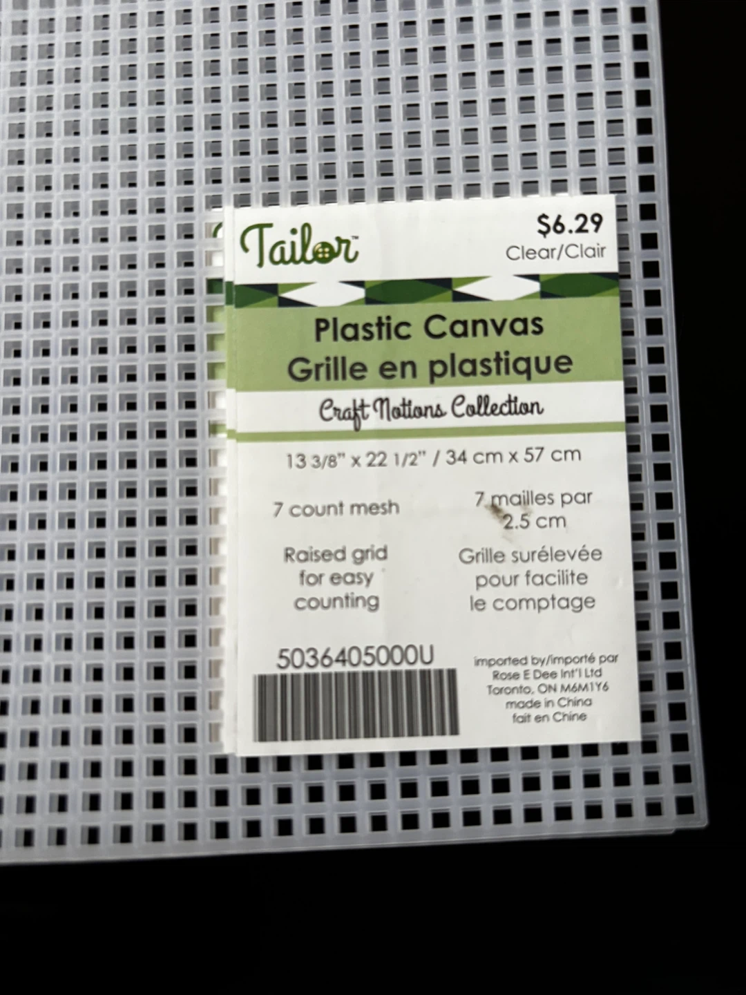 Tailor Plastic Canvas