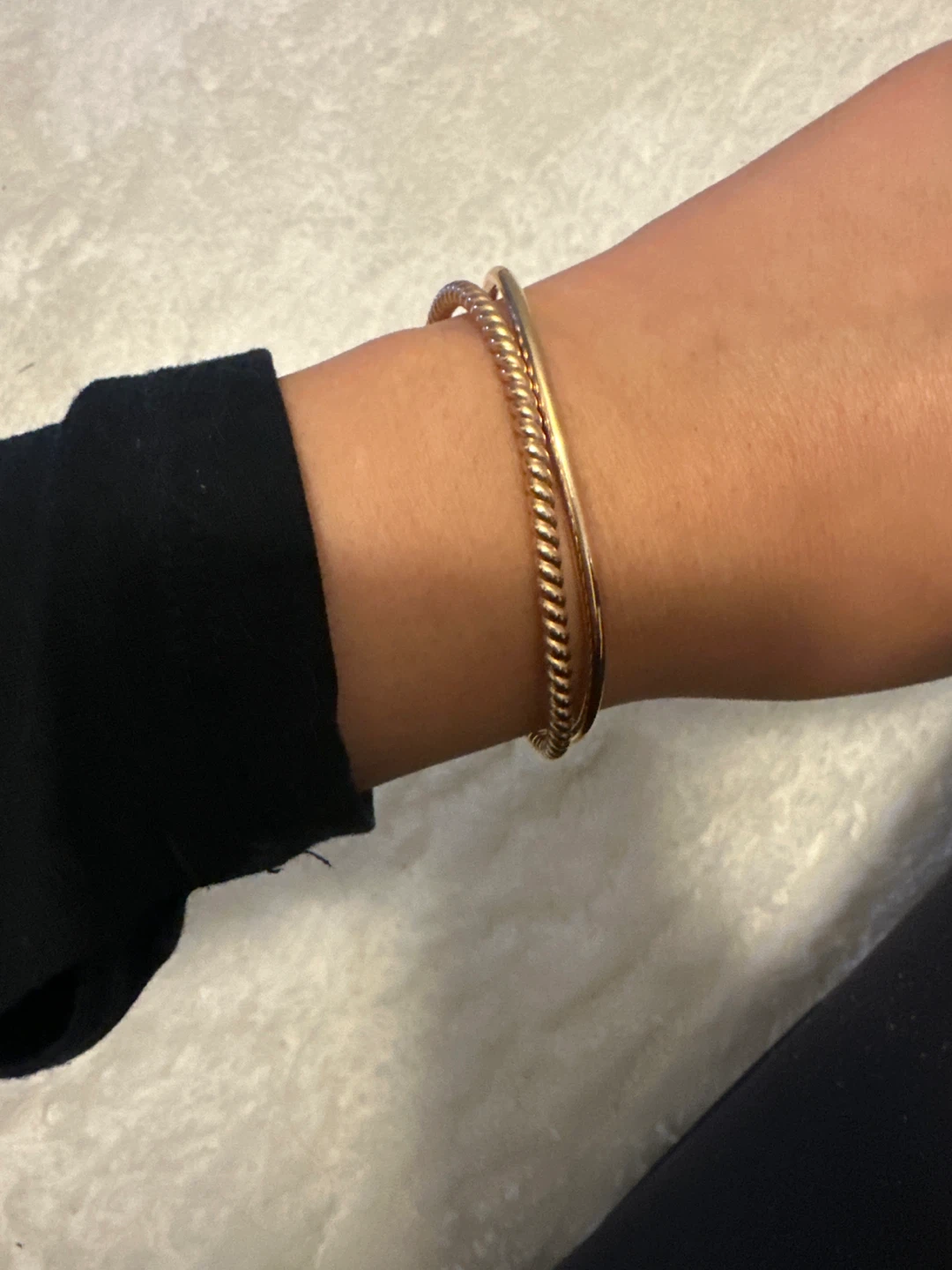 Rose Gold Bangle Bracelet Set - photo 3