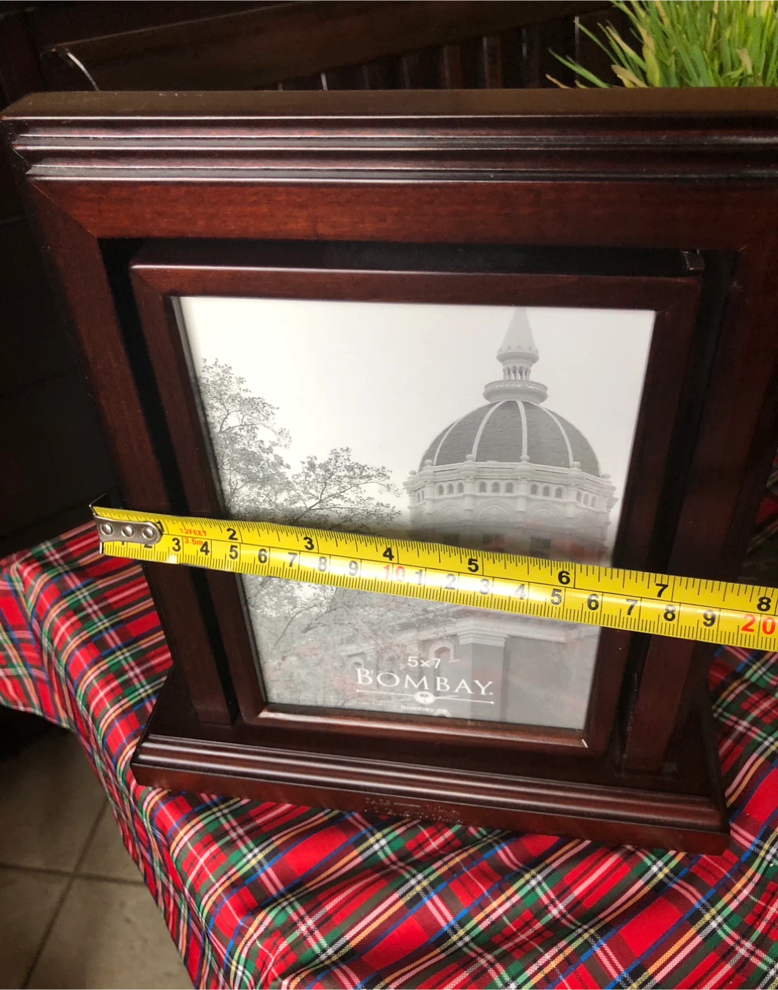 New Bombay 5x7 Rotating Picture Frame Clock - photo 3