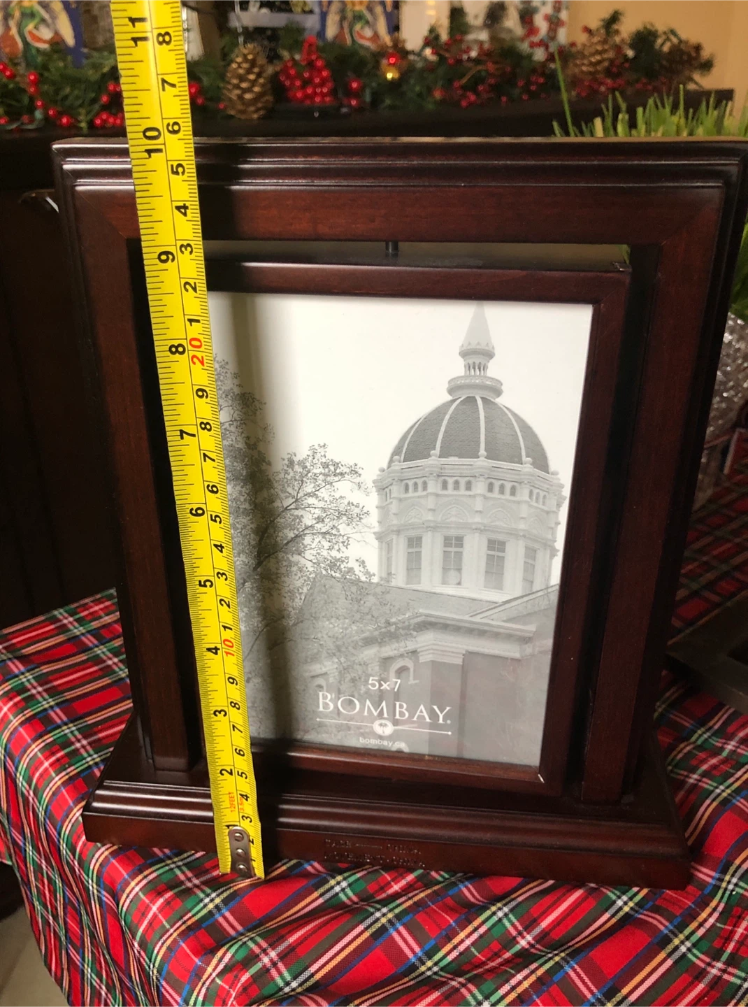 New Bombay 5x7 Rotating Picture Frame Clock - photo 4