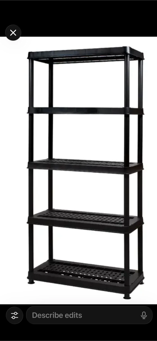 Black 5-Tier Shelving Unit