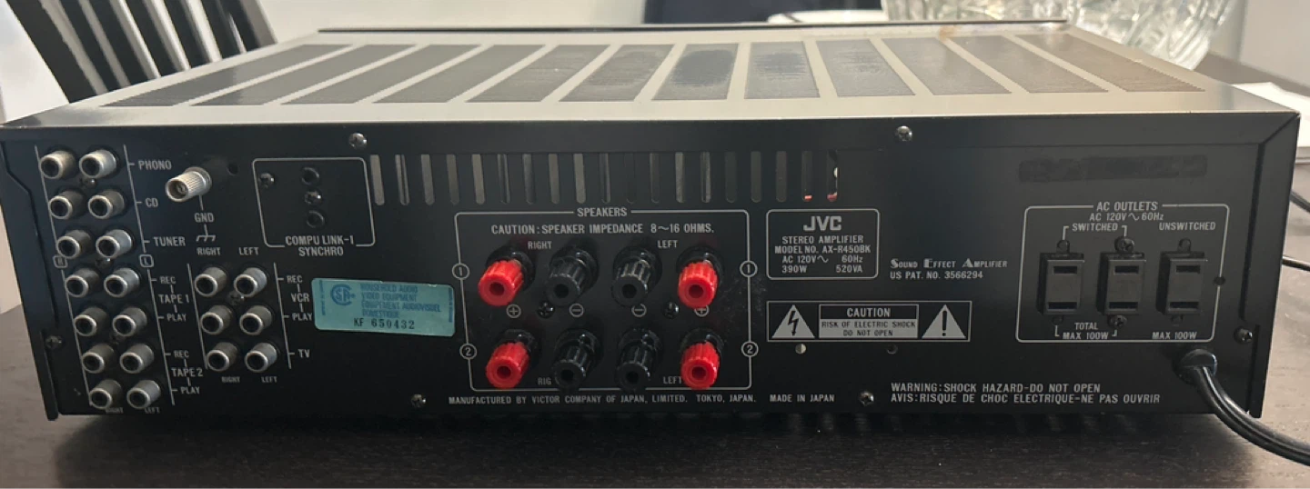 JVC AX-R450 Stereo Integrated Amplifier - photo 2