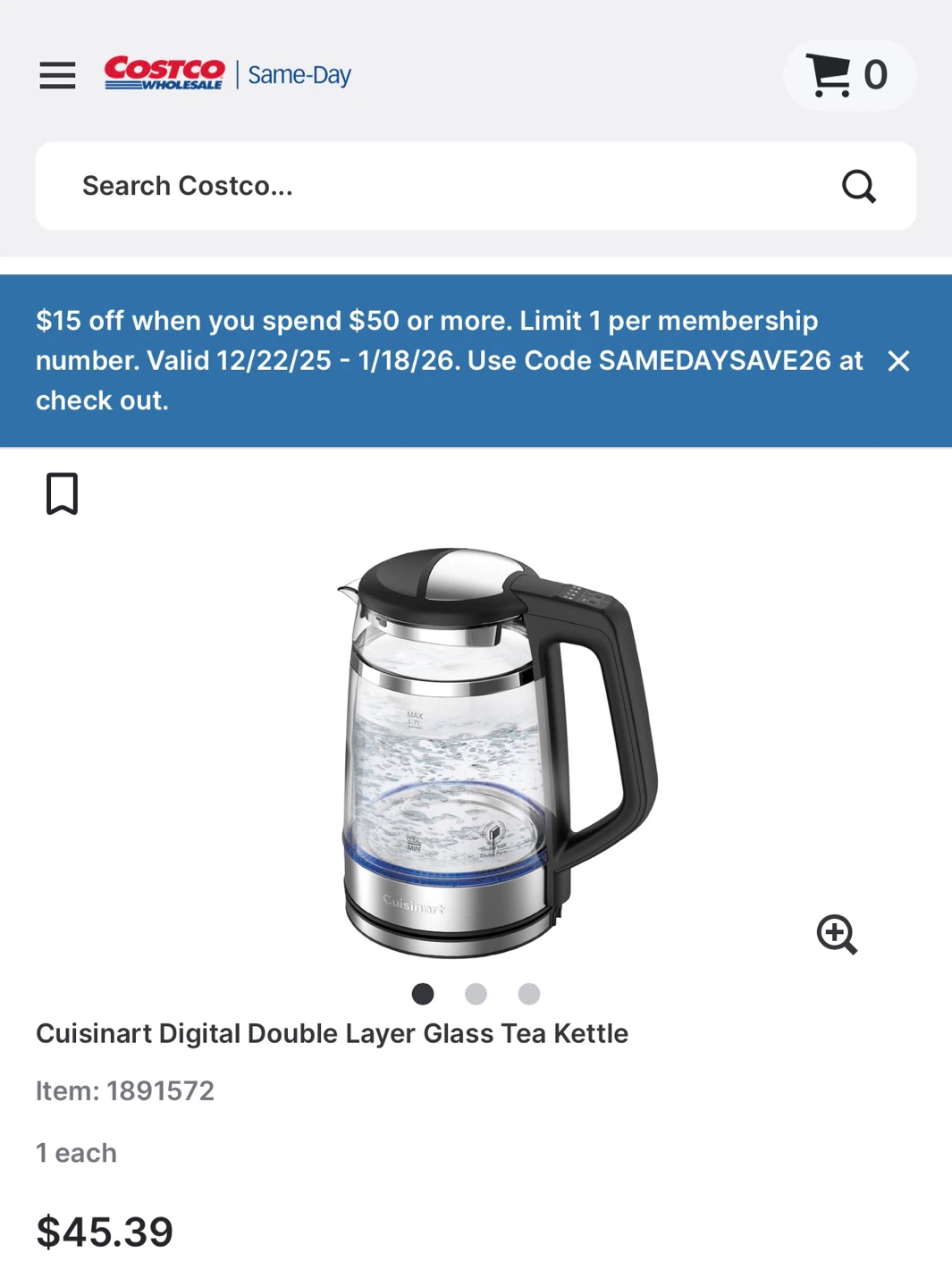 Cuisinart Digital Double Layer Glass Tea Kettle