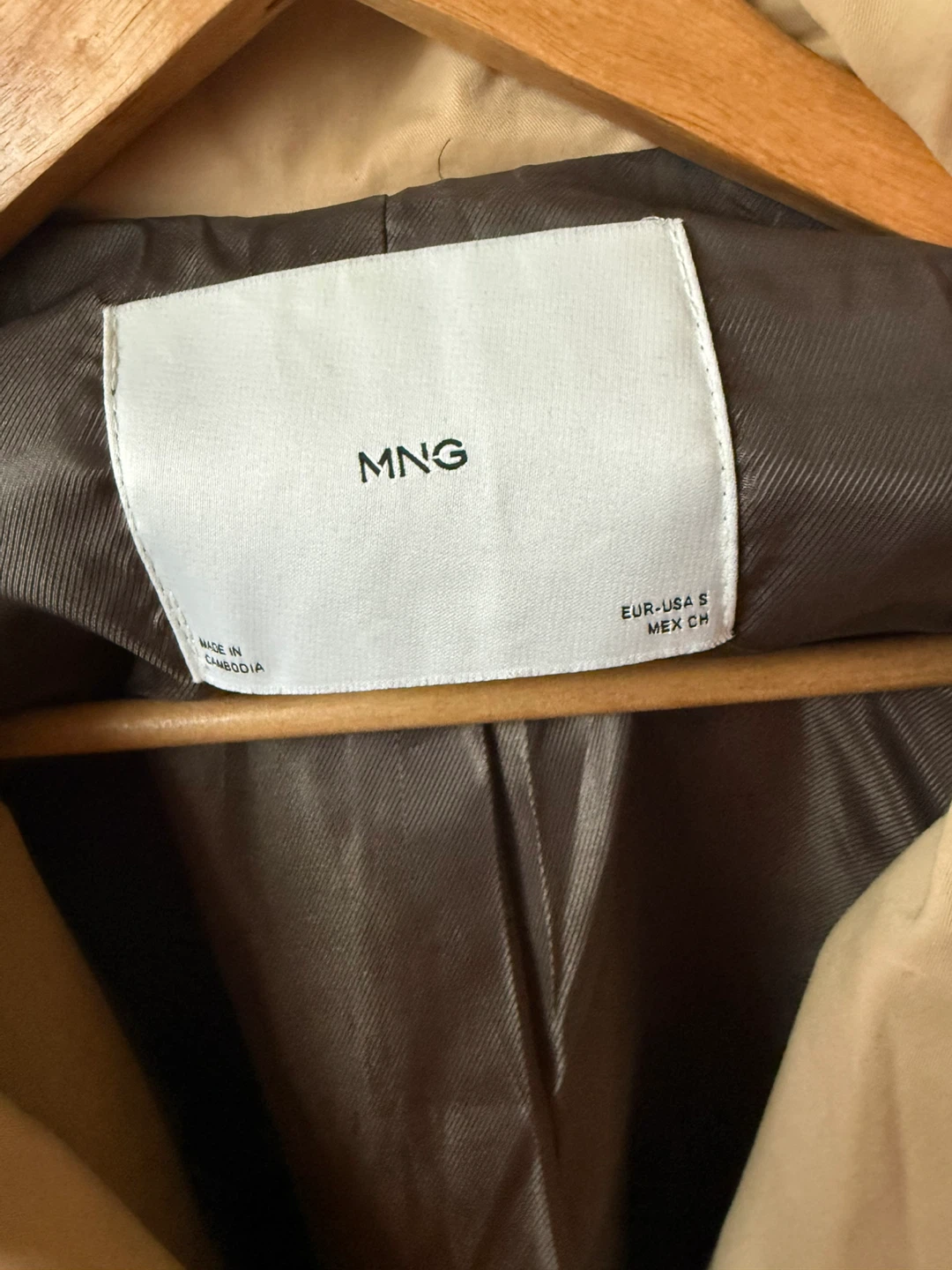 MNG Beige Trench Coat - Size S - photo 3