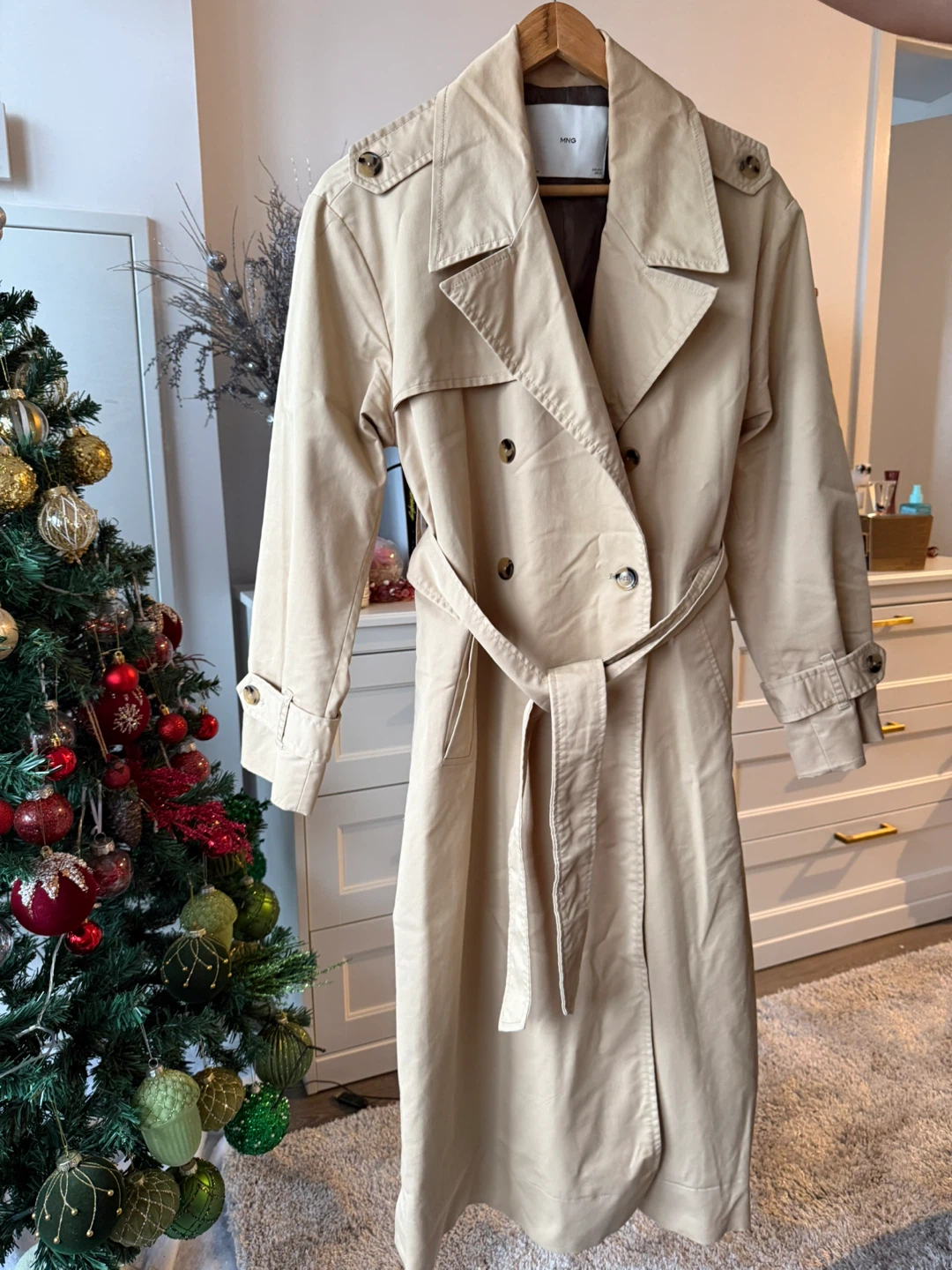 MNG Beige Trench Coat - Size S