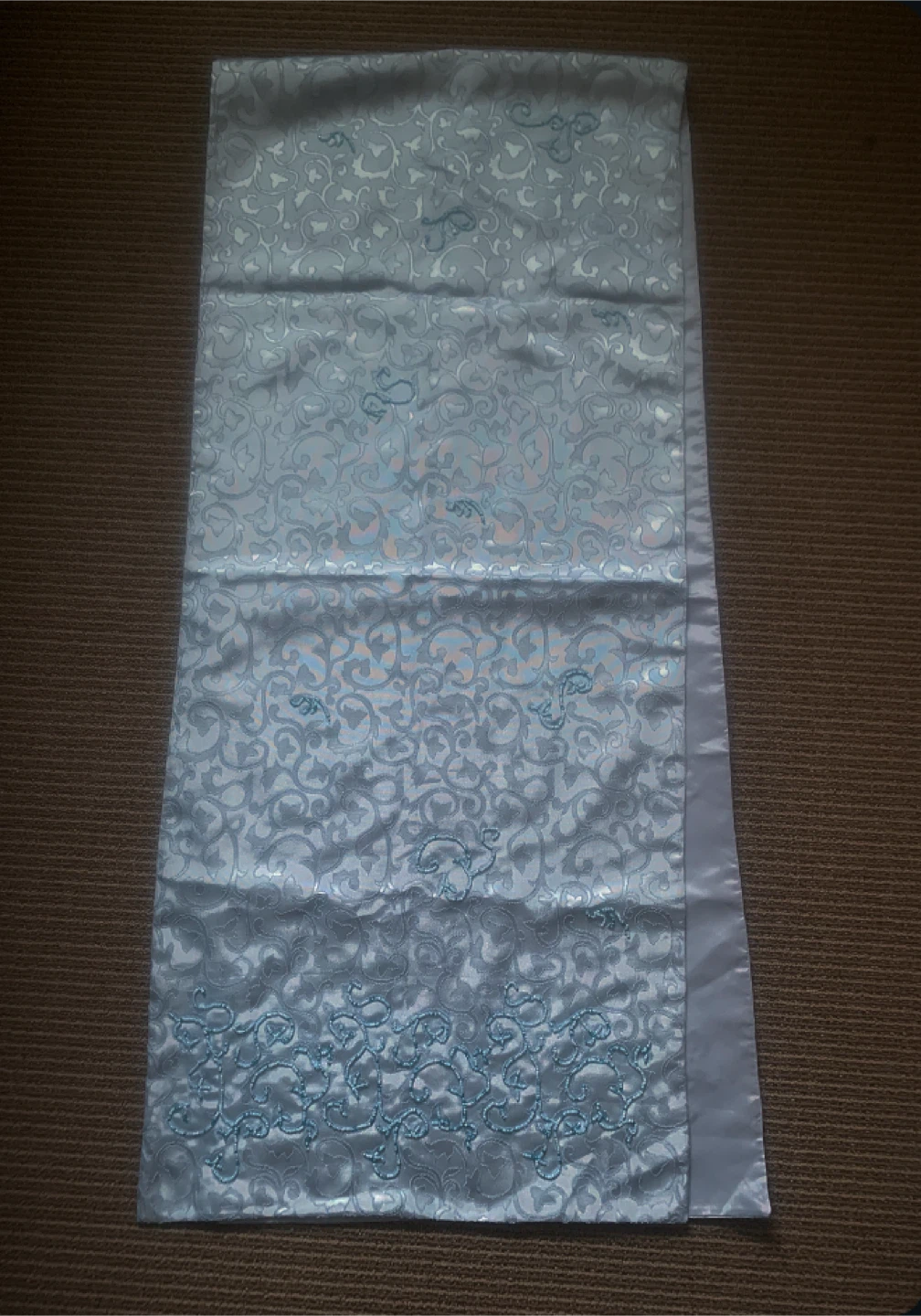 Light Blue Beaded Shawl 17”x80” - photo 5