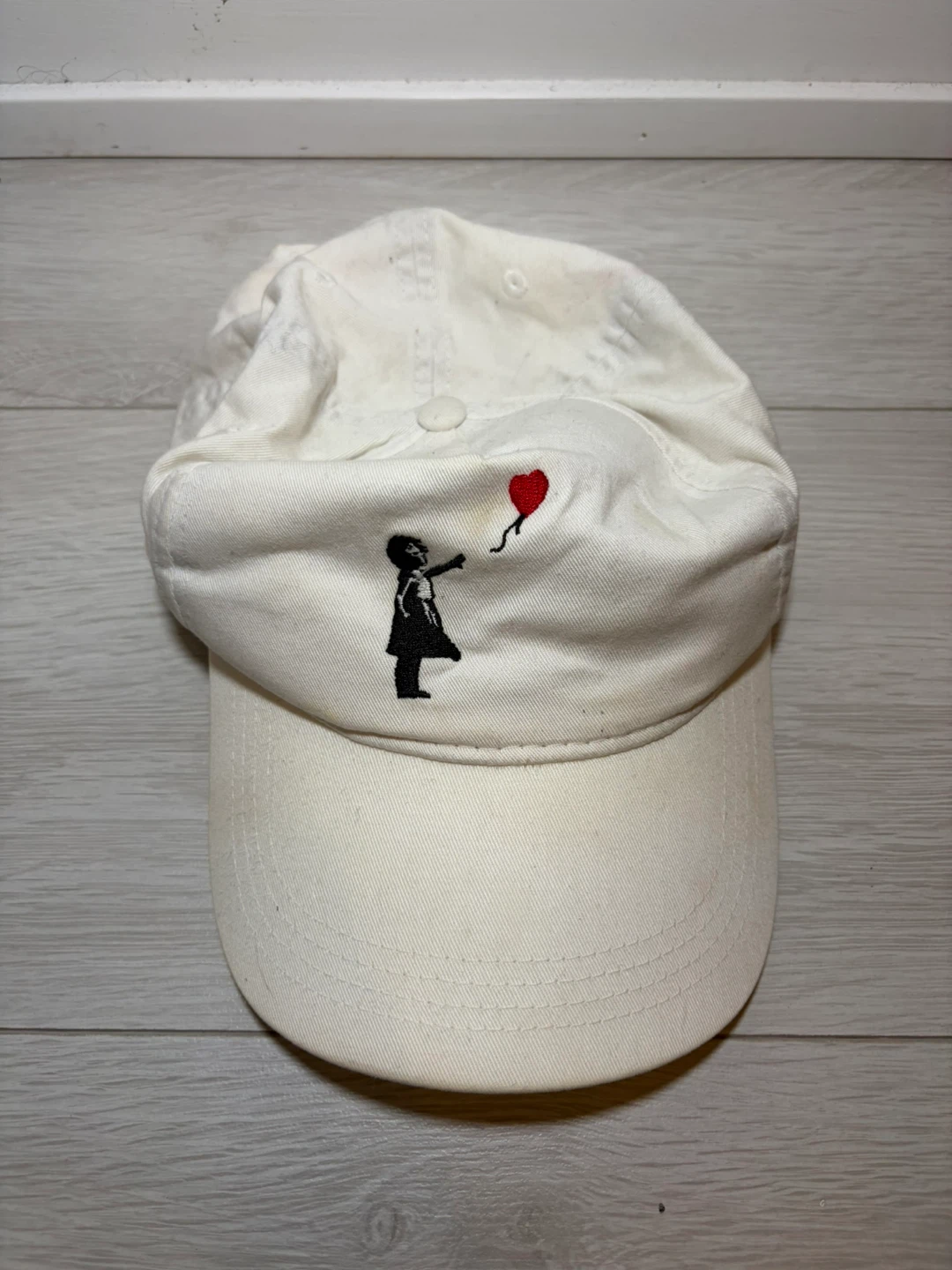 Banksy "Girl with Balloon" Embroidered Hat