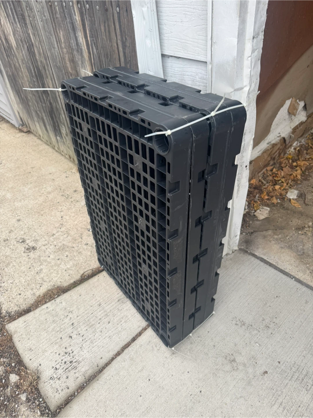 Black Plastic Interlocking shelves
