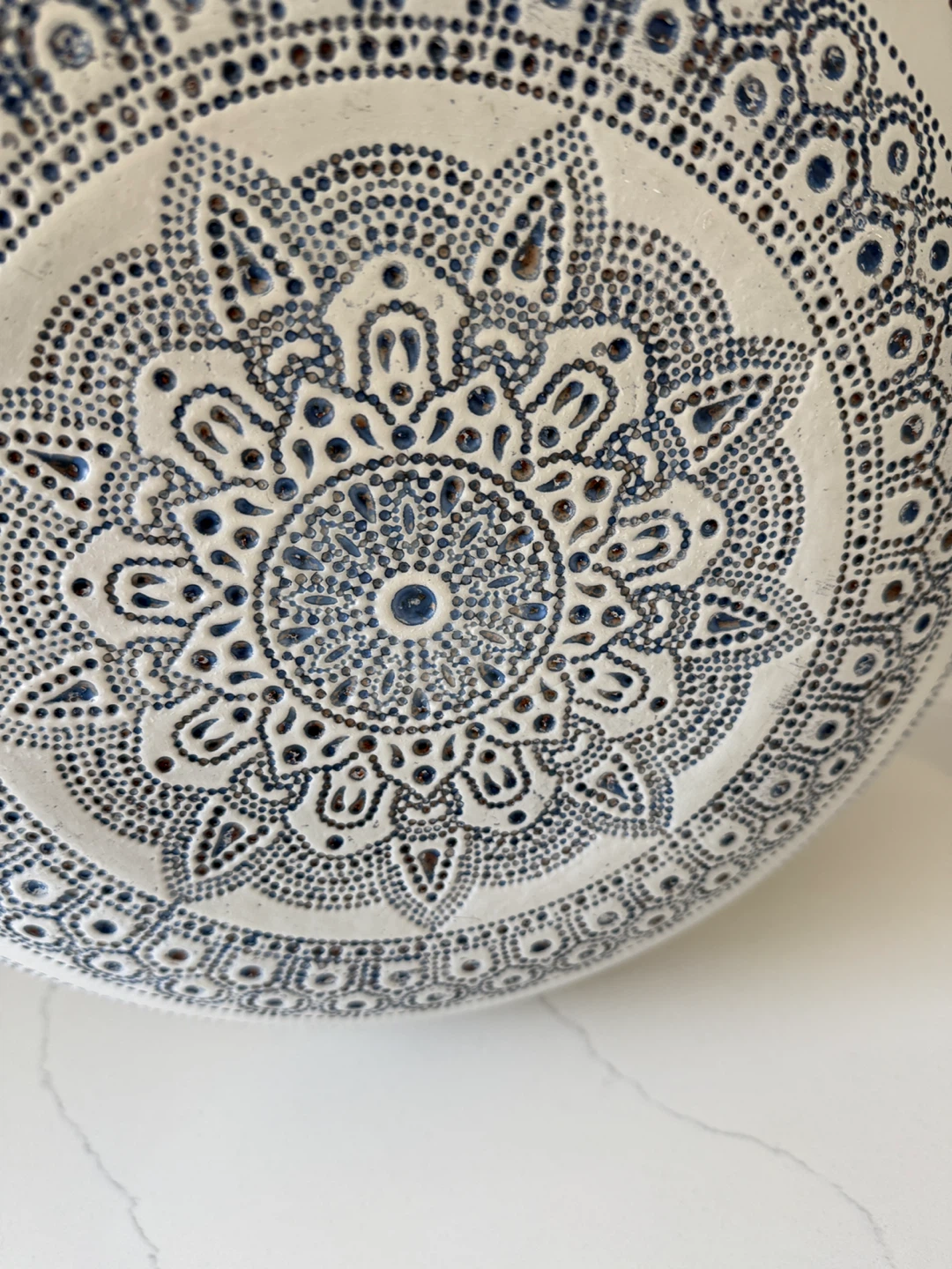Decorative Bowl with Mandala Pattern