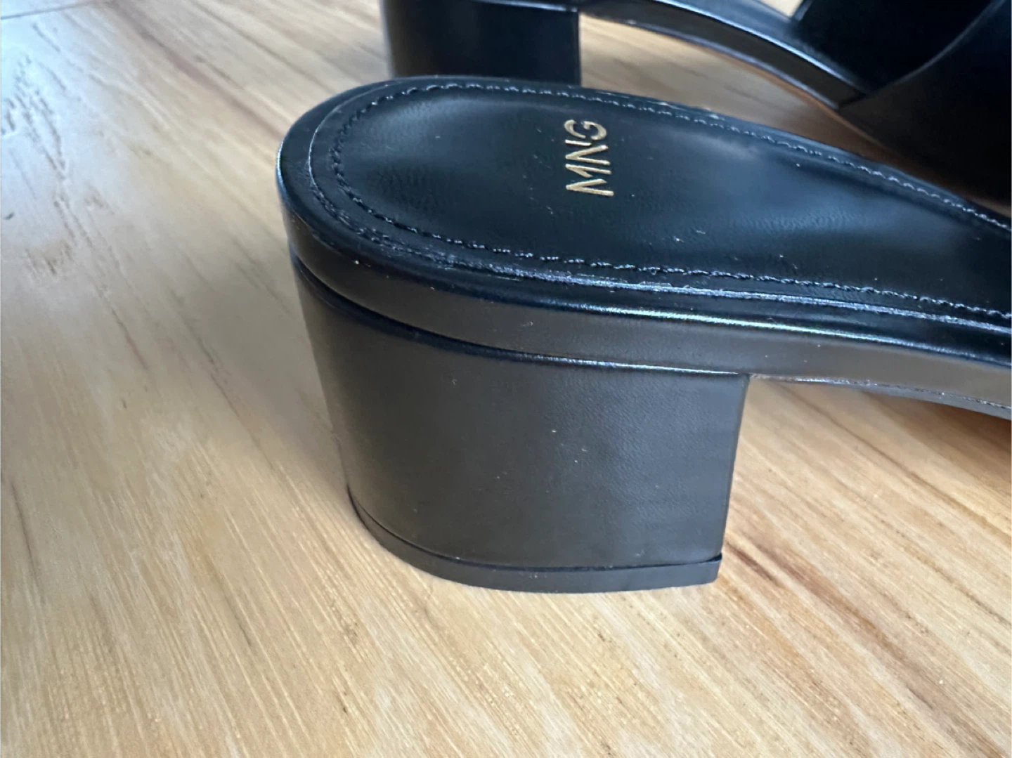 MNG Black Heeled Sandals - Size 38 - photo 3