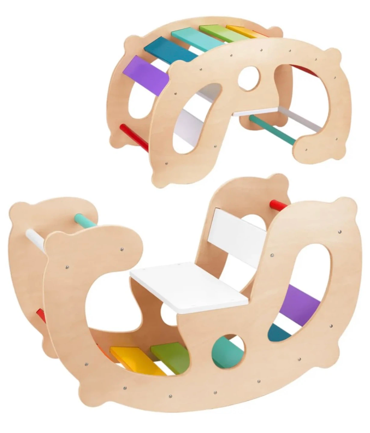 Wooden Climber & Rocking Horse