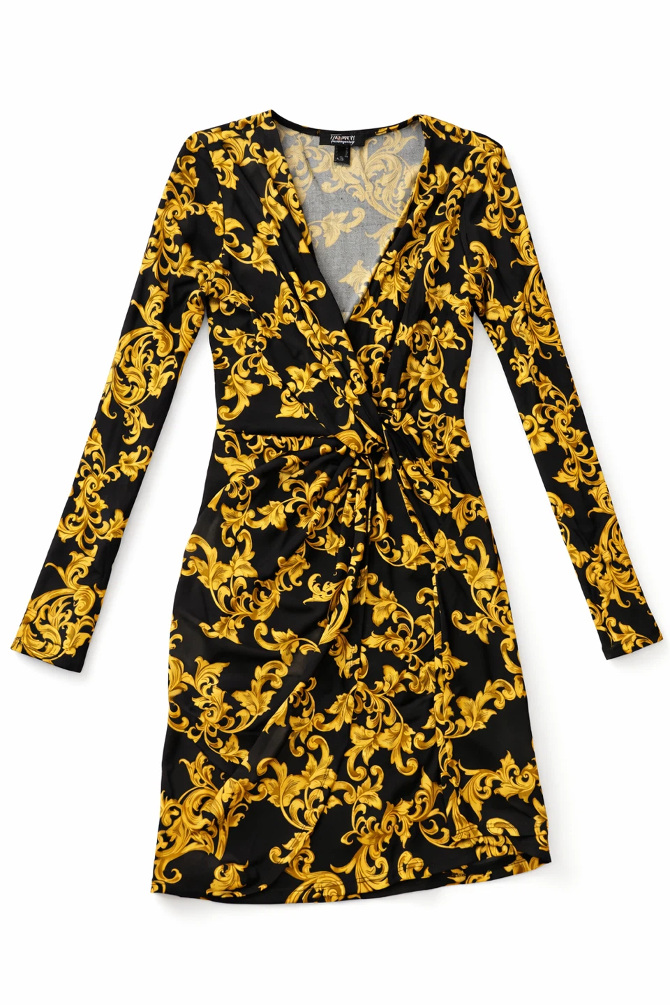 Taboo Fashions Black & Gold Baroque Dress - XS